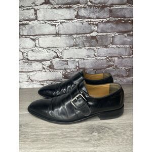 Mingo Vibram Black Leather Buckle Monk Strap Dress Shoes Men’s Sz 10D US/43EU